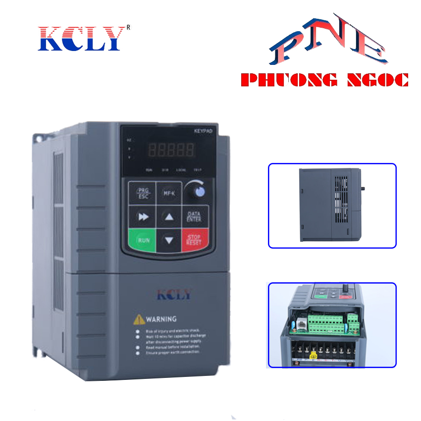 Biến tần 7.5kw 3 pha 380v kcly koc600-7r5g/11pt4-b biến tần công nghiệp 3 pha đa năng cho động cơ 3 pha bơm quạt máy nghiền máy xay máy khuấy