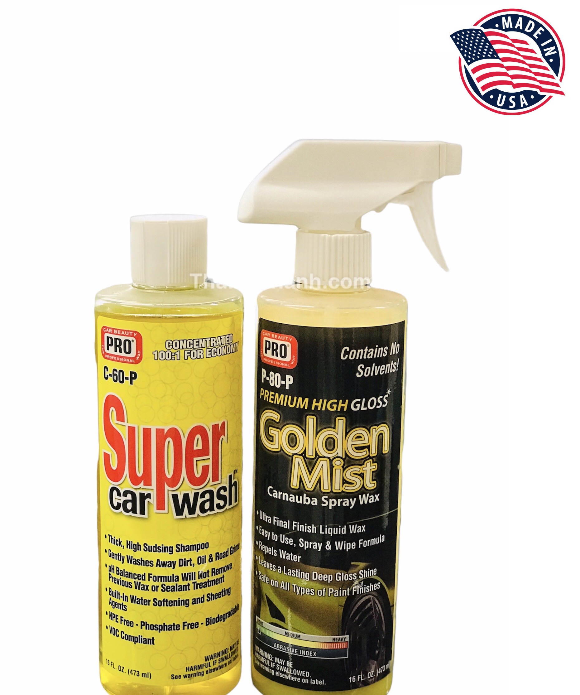 Bộ rửa xe & xịt bóng xe - Super car wash + Golden mist