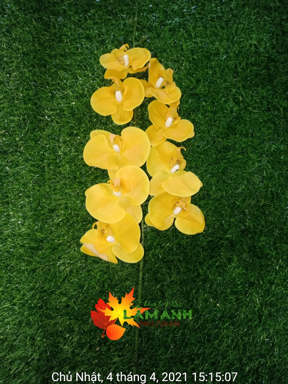 Lan hồ điệp giả cao cấp chất liệu su đủ màu 1 cành 9 bông- lâm anh shop