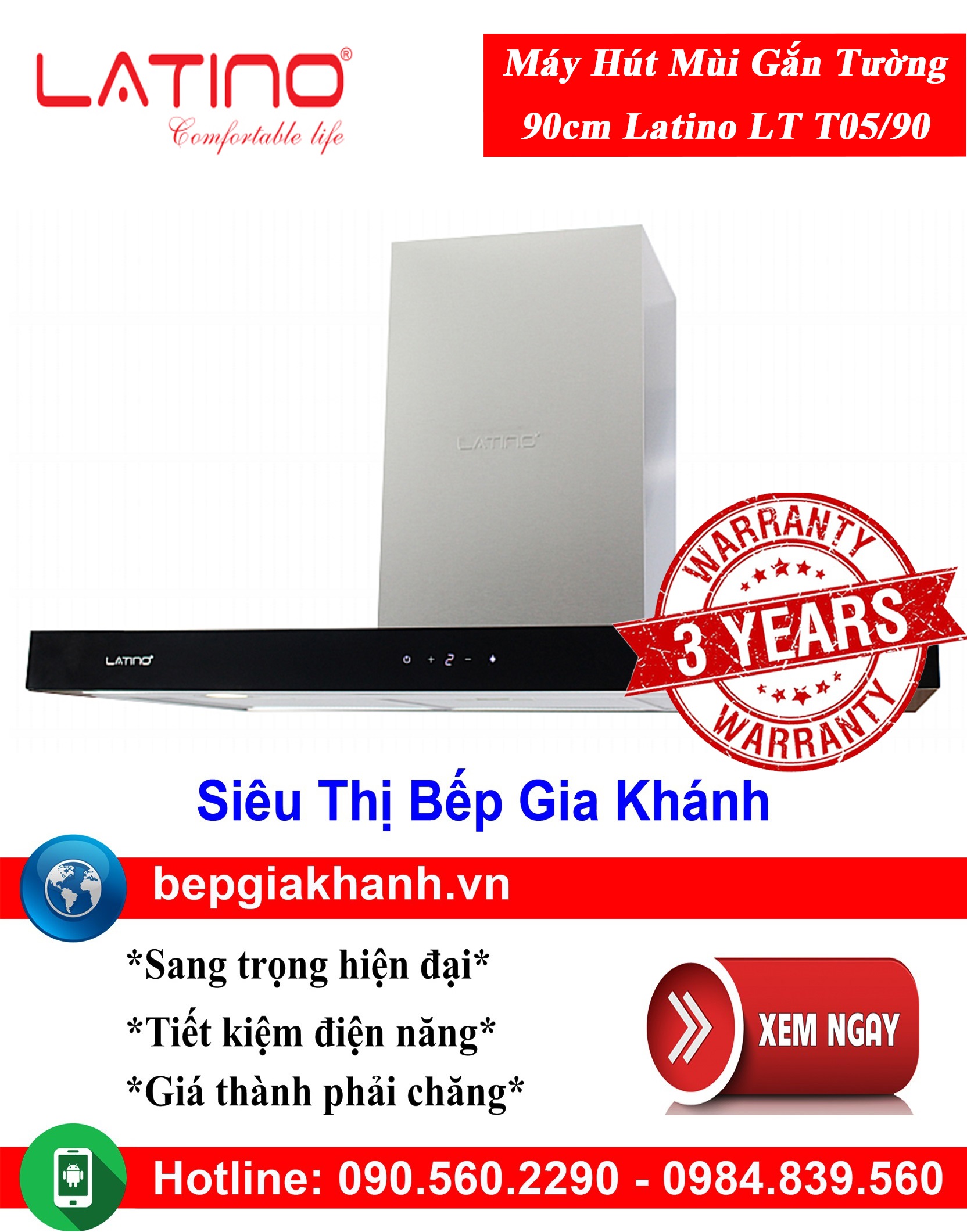 [HCM]Máy hút mùi dạng phẳng 90cm Latino LT T05/90, máy hút mùi nhà bếp, máy hút mùi bếp, máy hút mùi kính cong, máy hút mùi canzy, máy hút mùi mini, máy hút mùi âm trần, máy hút mùi electrolux, may hut mui