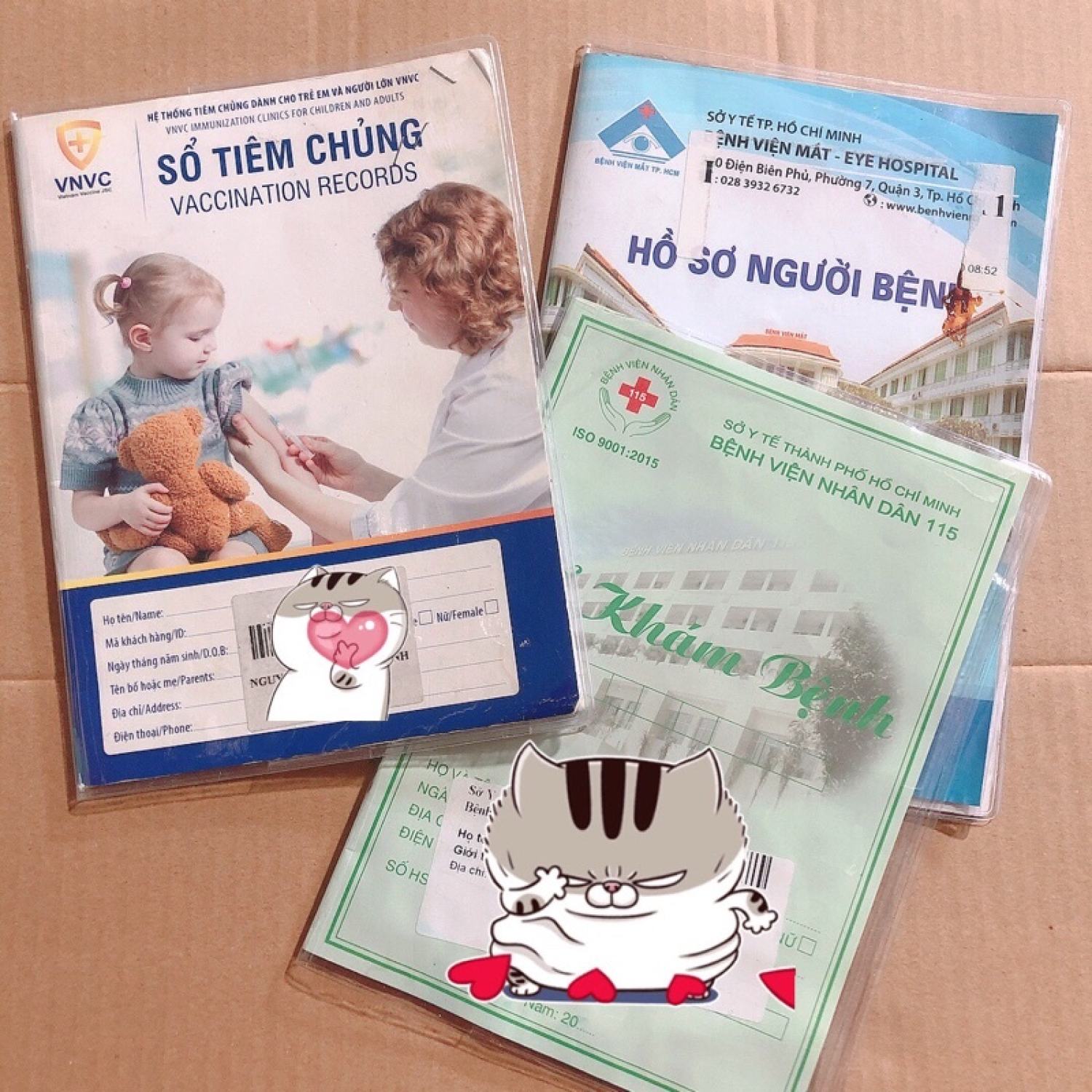 Vỏ vọc sổ khám bệnh/ sổ tiêm chủng Nhựa dẻo trong suốt dày dặn