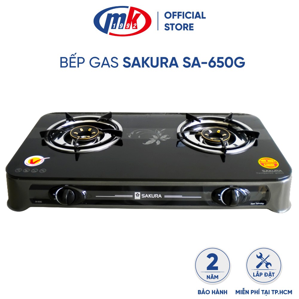 [HCM]Bếp gas đôi Sakura SA-650G - Bảo hành chính hãng Mekong