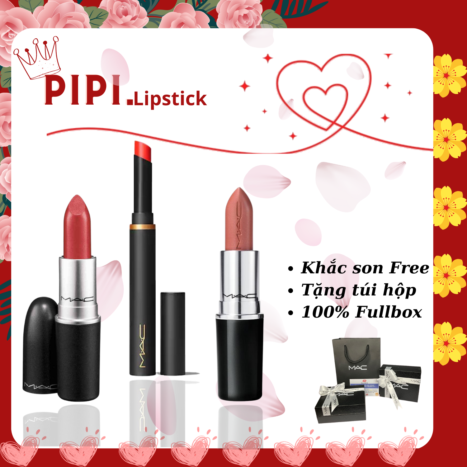 Son Mac Powder Kiss Velvet Blur Slim Stick, son mac thỏi mới đủ màu. Tiệm son PiPi