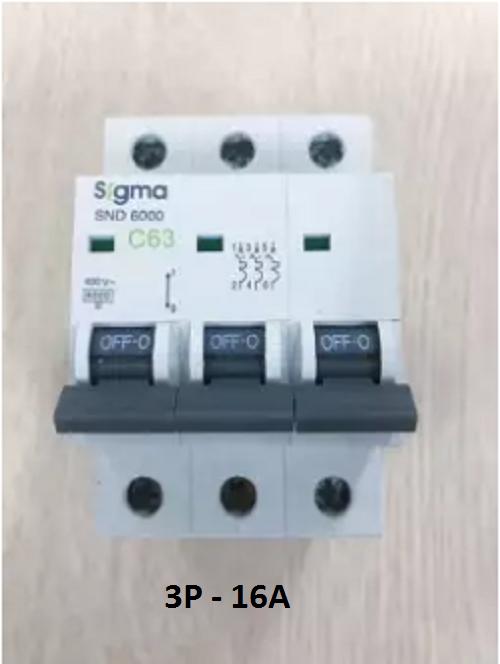 Aptomat 3P SIGMA SND 6000 (3P-6A, 3P-16A, 3P-25A, 3P-32A, 3P-63A)