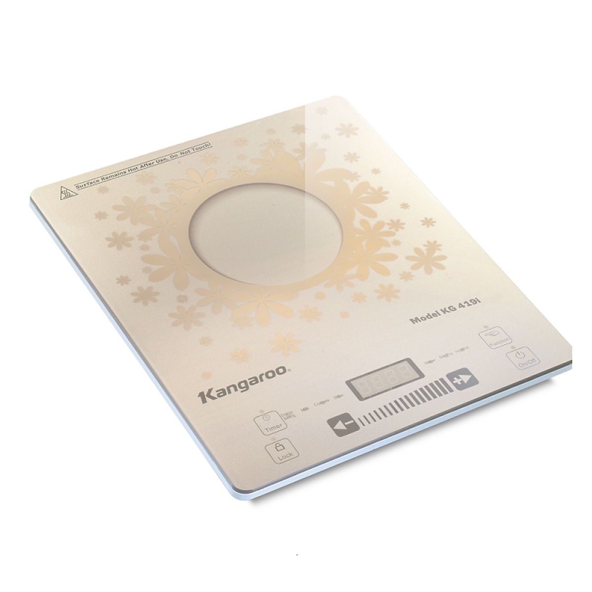 Bếp từ kangaroo kg419i, cs 2100w, cảm ứng, siêu mỏng, trắng