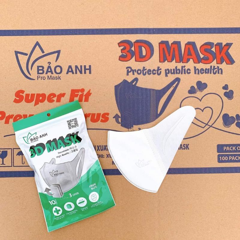 Khẩu Trang 3D Mask Công nghệ Nhật (Hộp 40 chiếc)