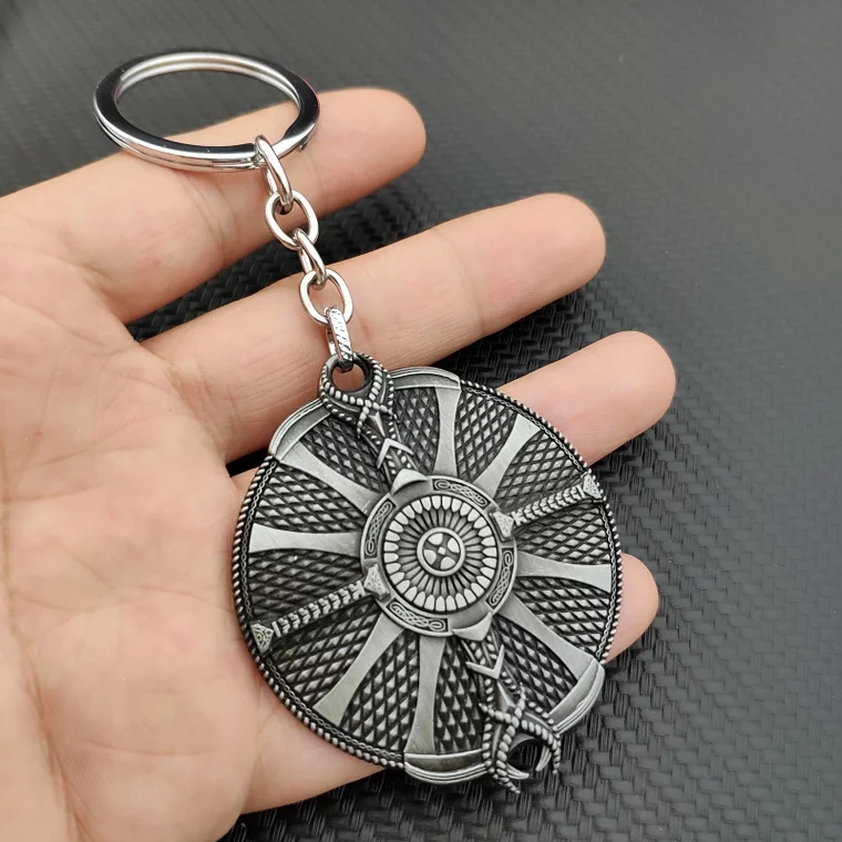 Móc khóa mô hình Kim loại game GOW của leviathan Kratos