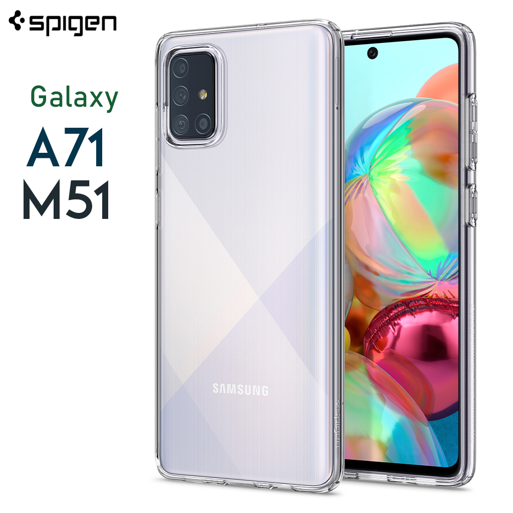 Ốp cho samsung galaxy a71 | m51 liquid crystal - chính hãng spigen