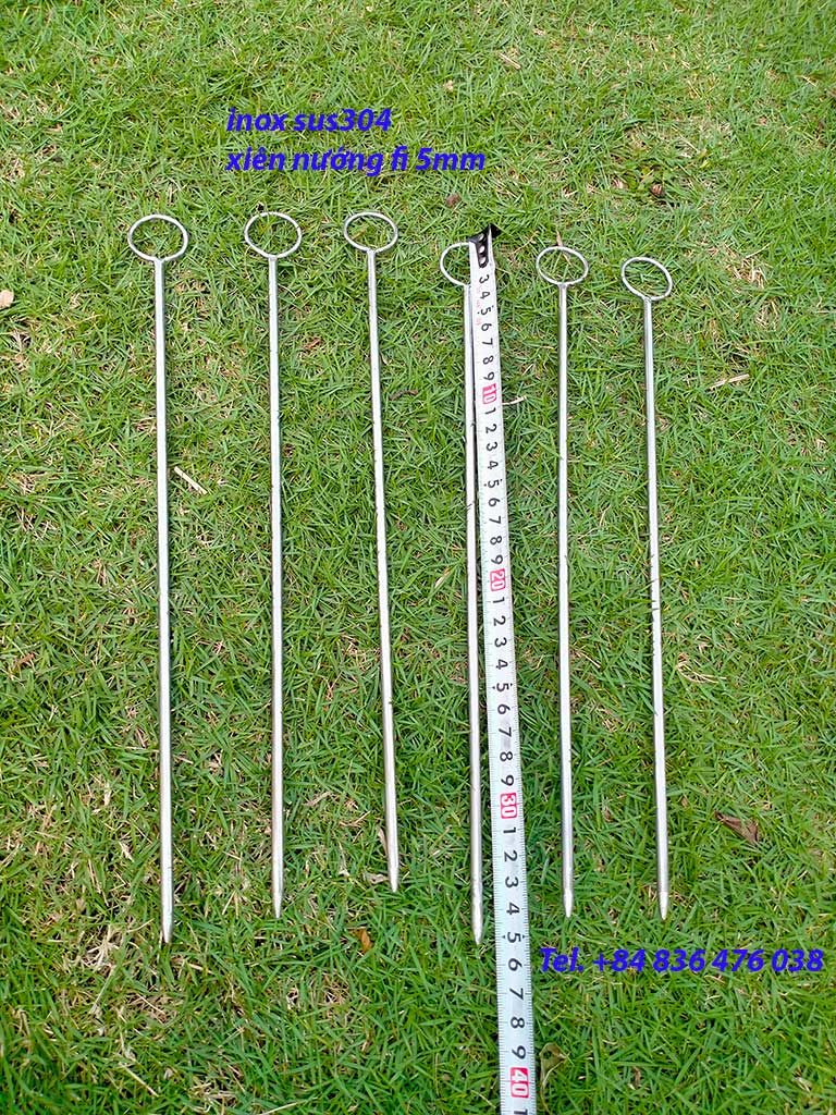 [Combo 05 Que xiên] nướng cá, gà, nướng các loại thịt bằng inox sus304 - hoàn ngay 200% nếu bị gỉ sét