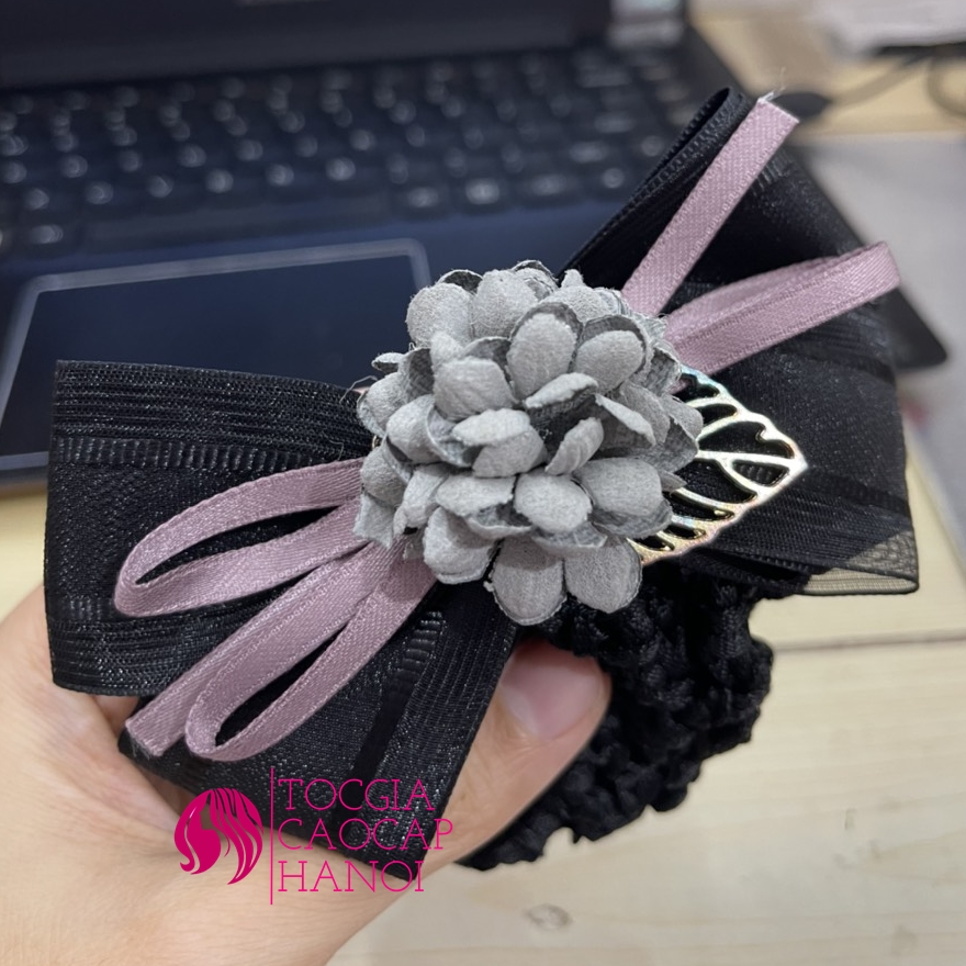 Ảnh tự chụp 100% - Kẹp búi tóc lưới trung niên sang trọng