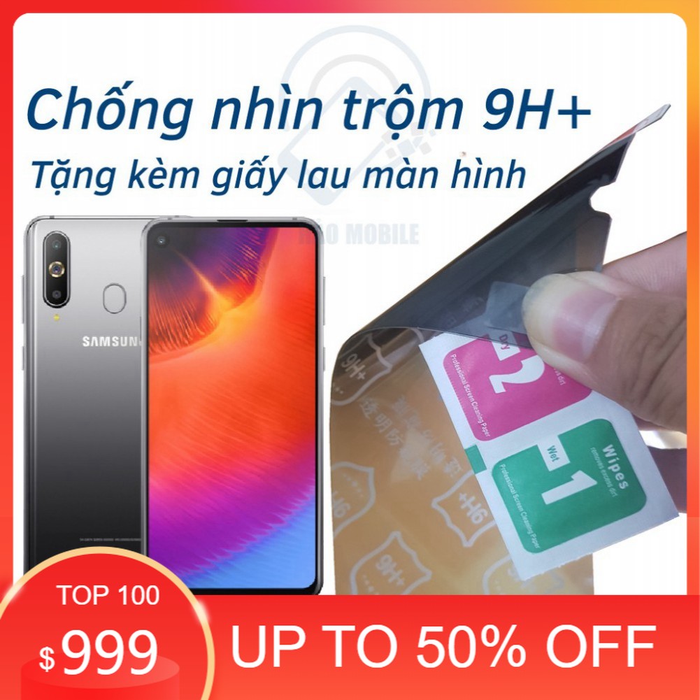 Dán chống nhìn trộm samsung a9 pro 2019 - dán cường lực dẻo nano 9h+