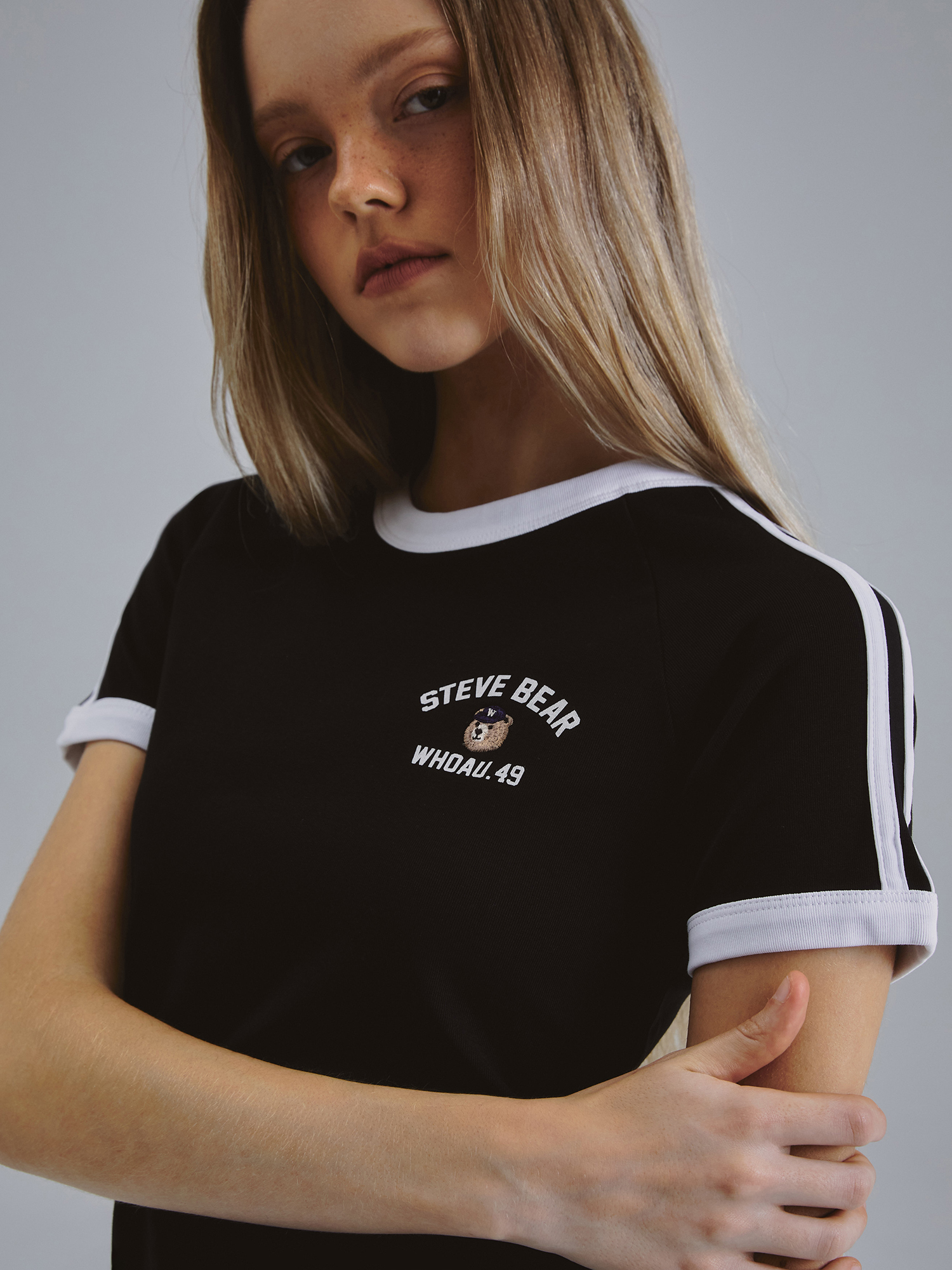 WHOAU Áo Thun Steve Track Line Ringer T-shirt[B]_WHRAF3753F