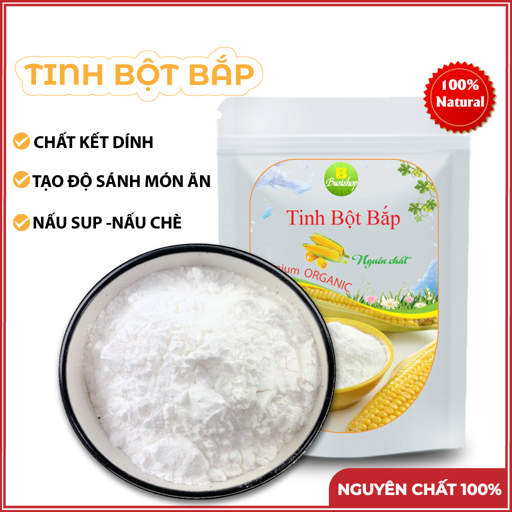 Tinh Bột Bắp Nguyên Chất 100g, Làm bánh, Tạo độ kết dính cho nước sốt
