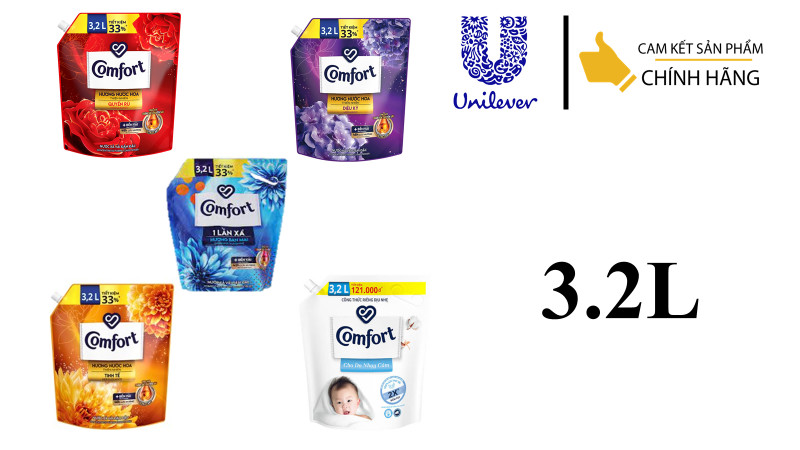 Nước xã vải comfort các loại 3.2l
