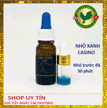 Nhỏ trước đá 30 phút xanh casino lọ 1cc - tăng bo, tải cựa, lì đòn cho gà đá