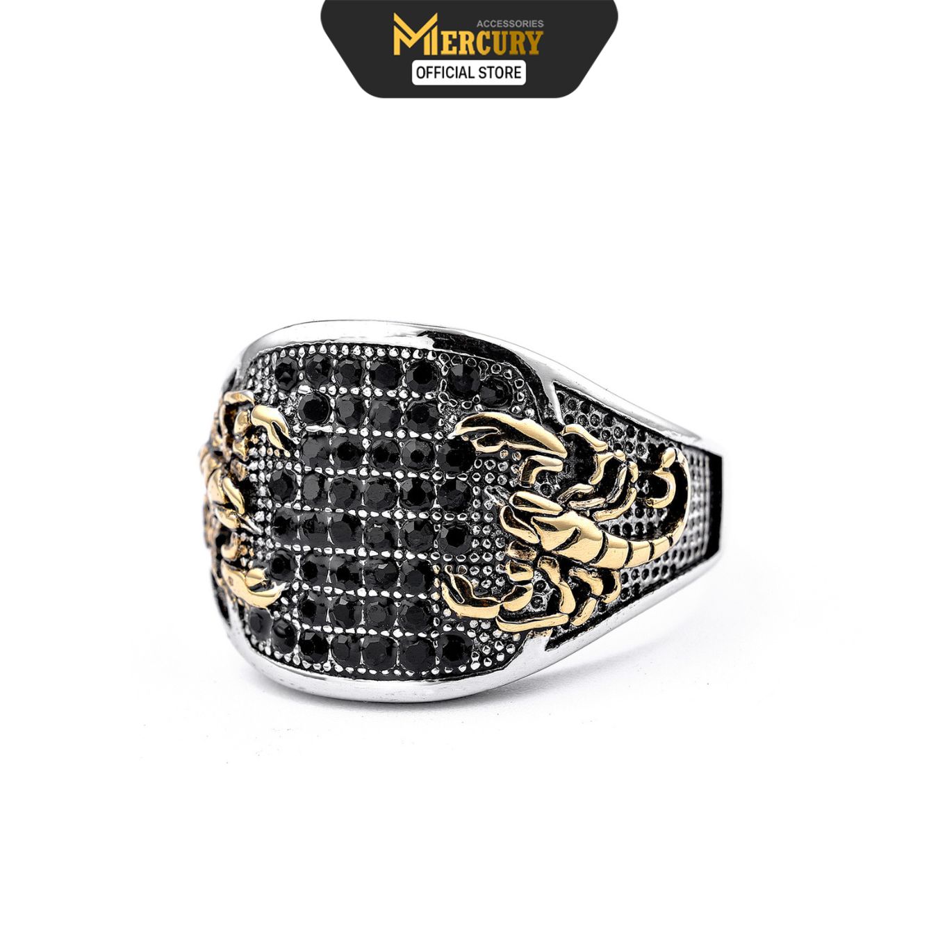 Nhẫn thời trang nam Titan vĩnh cửu cao cấp Mercury Scorpion