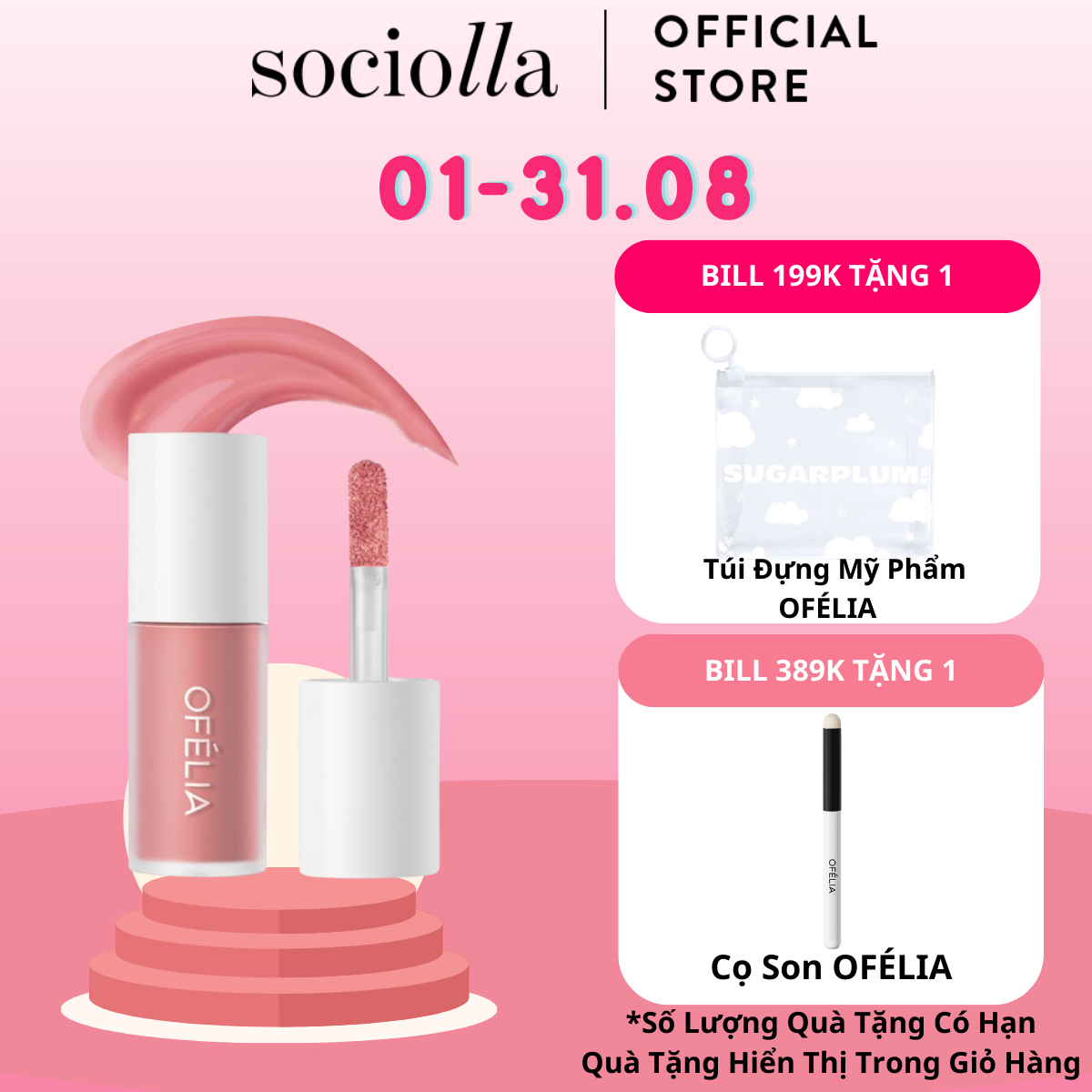Má hồng kem ofélia lolli liquid blush