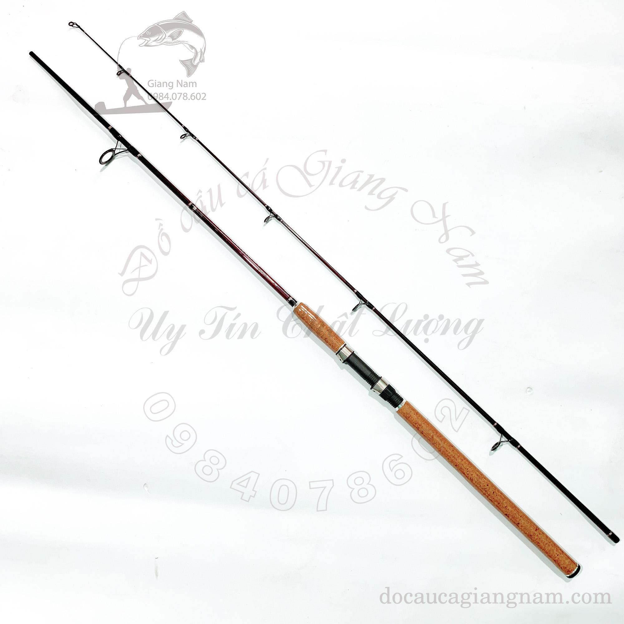 Cần câu lure Advance máy đứng 2 khúc rỗng carbon cao cấp big sale