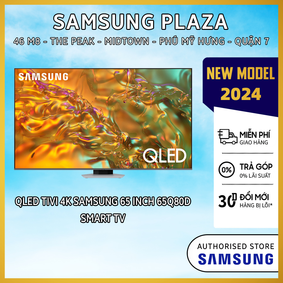 [NEW MODEL 2024] QLED TIVI 4K SAMSUNG 65 INCH 65Q80D SMART TV