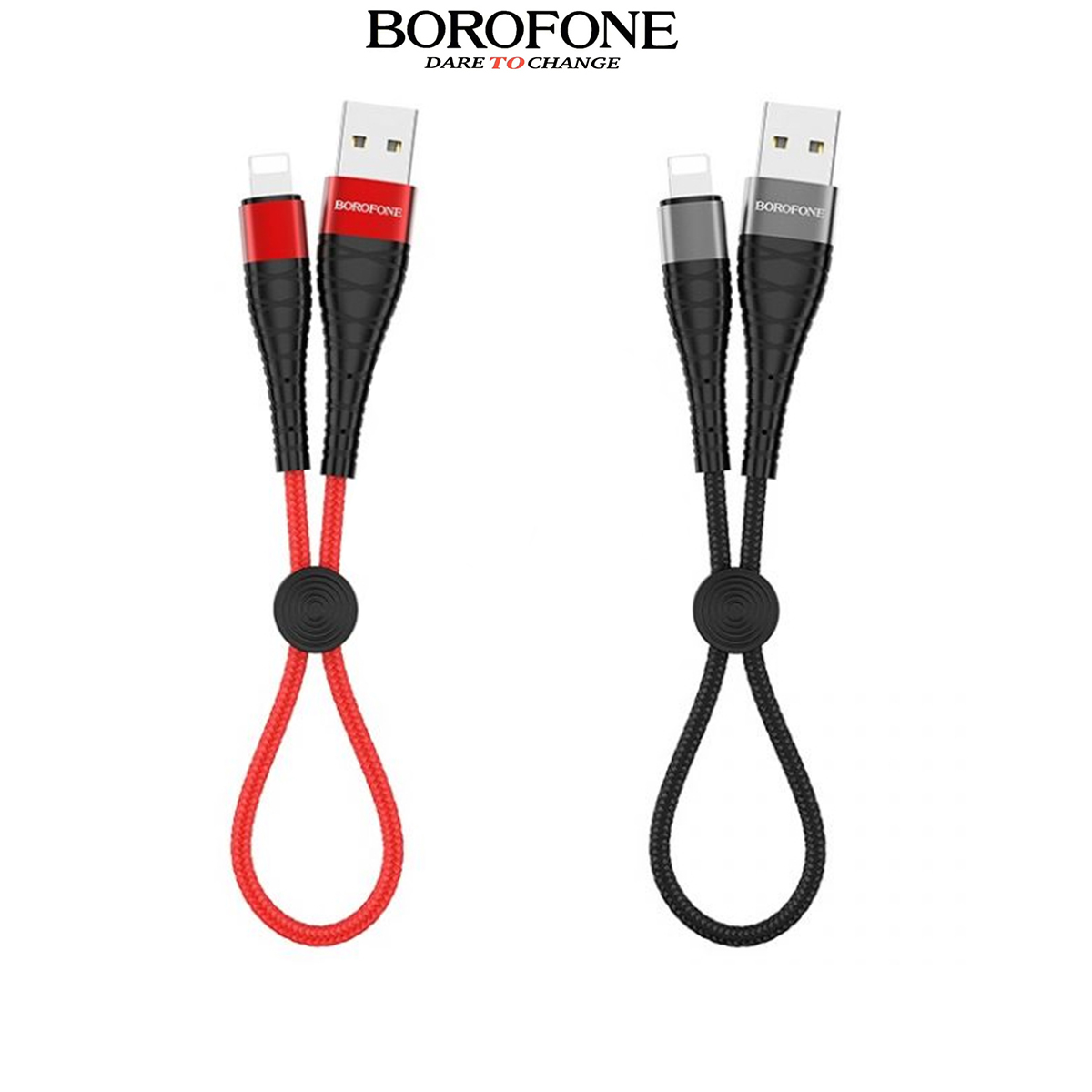 Dây cáp sạc nhanh borofone bx32 bện dù dài 25cm - chính hãng