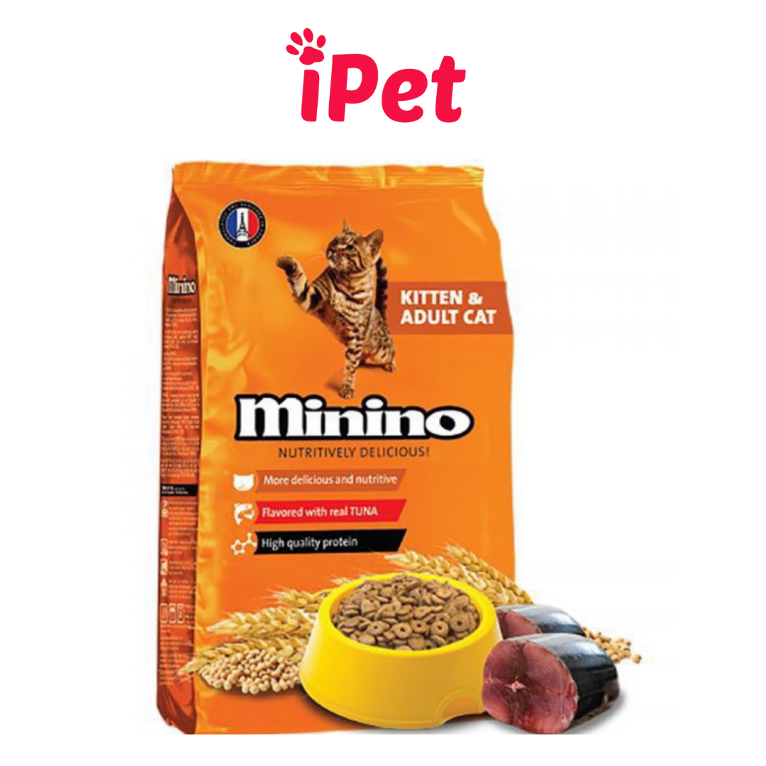Thức Ăn Hạt Khô Minino Vị Cá Ngừ Cho Mèo Mọi Lứa Tuổi 480g - iPet Shop