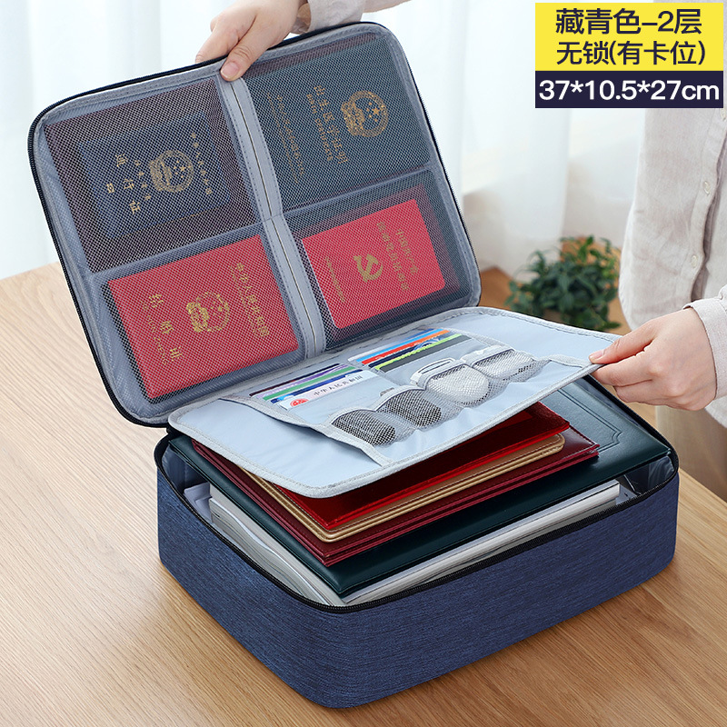Túi Lưu Trữ Tài Liệu - Chống Thấm Nước - Nhiều Ngăn Để Giấy Tờ Khi Đi Công Tác, Du Lịch