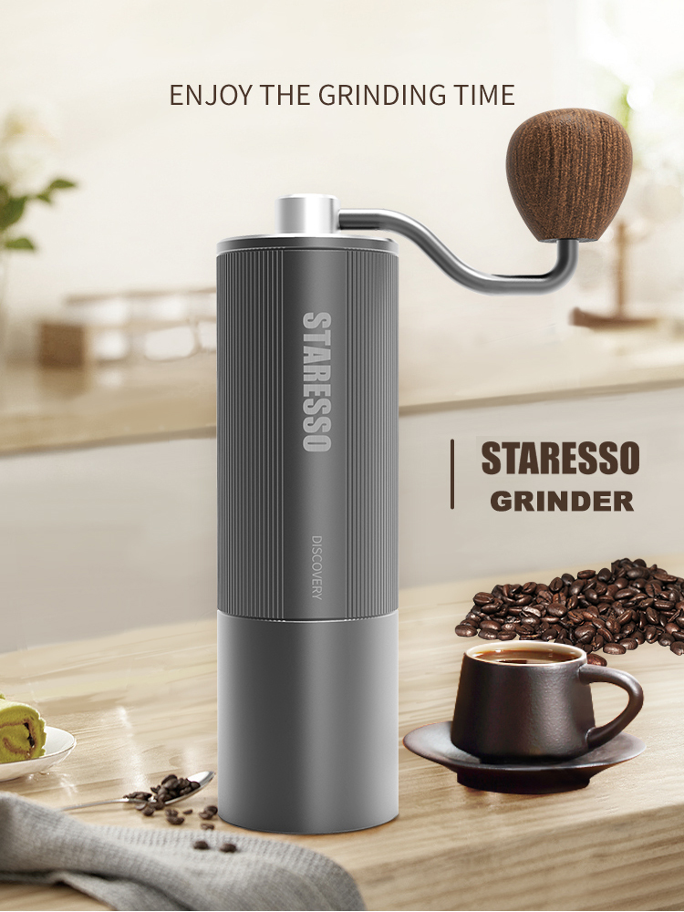 [Kèm Quà Tặng] - Cối Xay Cafe Staresso Cho Các Dòng Máy Staresso Basic, Staresso Pro và Các Máy Pha Cà Phê Delonghi EC685, ECP35.31 - STARESSO Manual Coffee Grinder With Built-In Sieve Portable Hand-Held Coffee Grinder Pour Into Espresso Grind