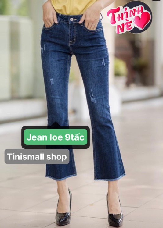 Quần Jean nữ ống loe 9 tấc