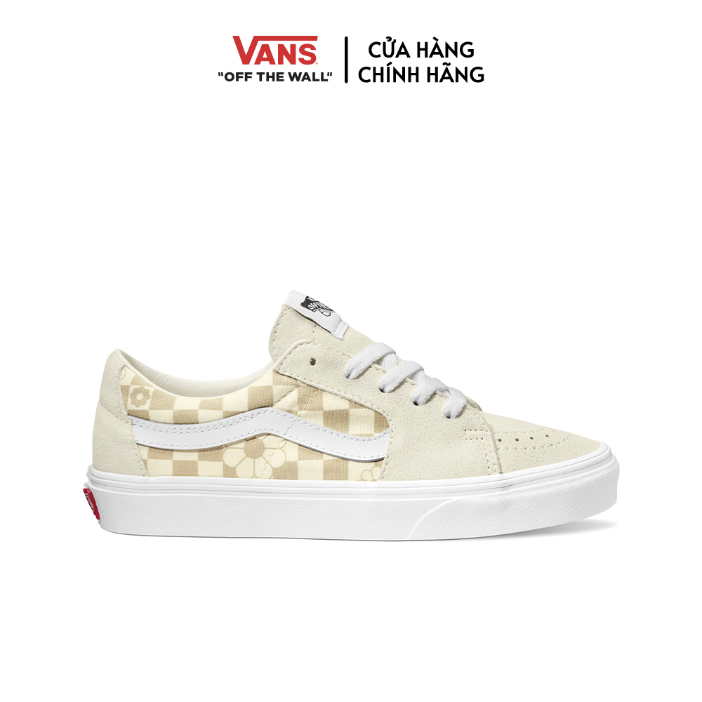 Giày vans sk8-low floral checkerboard vn0009qrfs8
