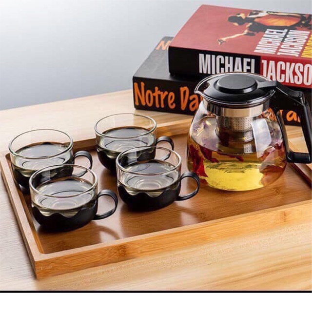 [SALE GIÁ GỐC]  BỘ ẤM TÁCH TRÀ 4 LY DỄ THƯƠNG