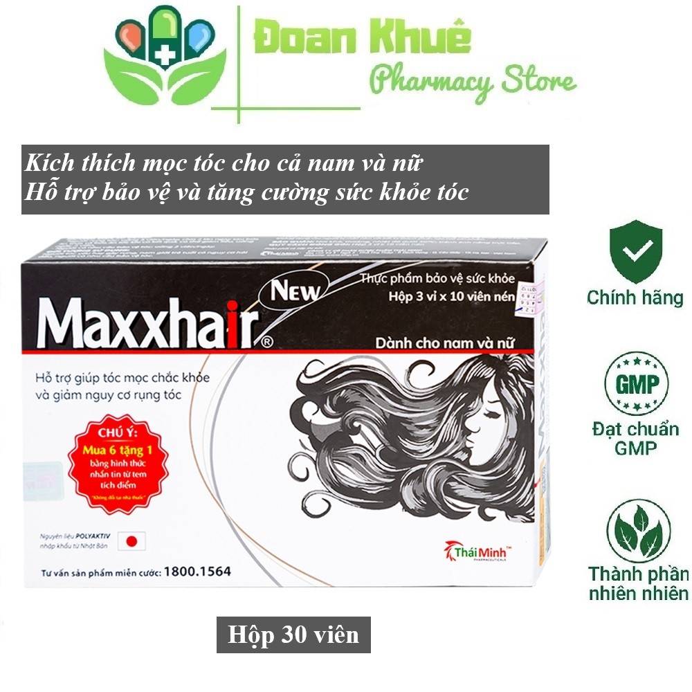 MAXXHAIR mọc tóc - Viên uống mọc tóc Maxxhair new hỗ trợ bảo vệ tóc, giúp mọc tóc, giảm rụng tóc, trị hói đầu
