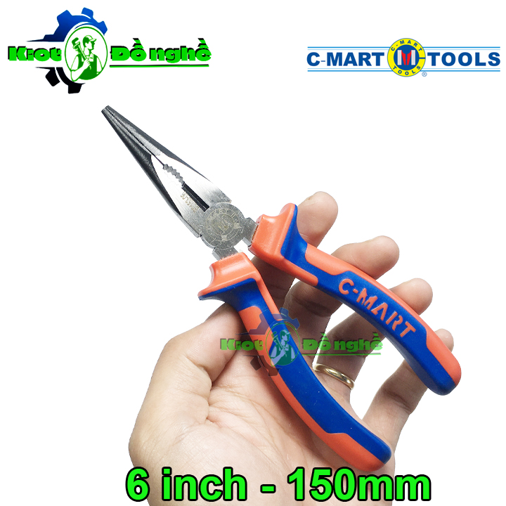 Kìm mũi nhọn dài 6 inch c-mart b0153-6 - kềm nhọn 150mm - kiot đồ nghề