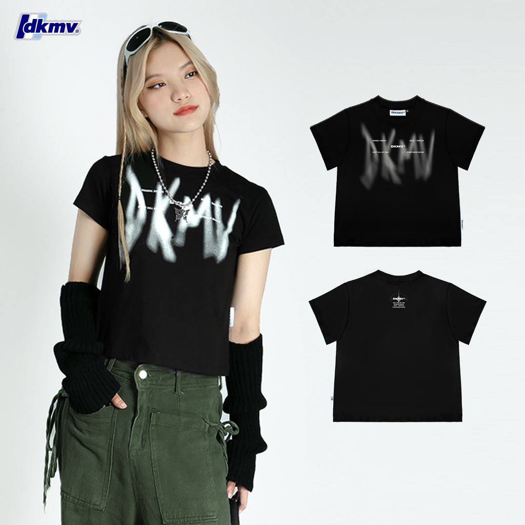 Áo baby tee local brand nữ tay ngắn, màu đen Hazy DKMV | K15-T6