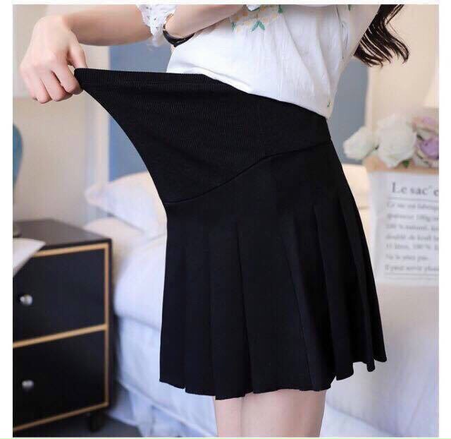 Chân váy bầu xếp ly Chất Umi Hàn cao cấp
