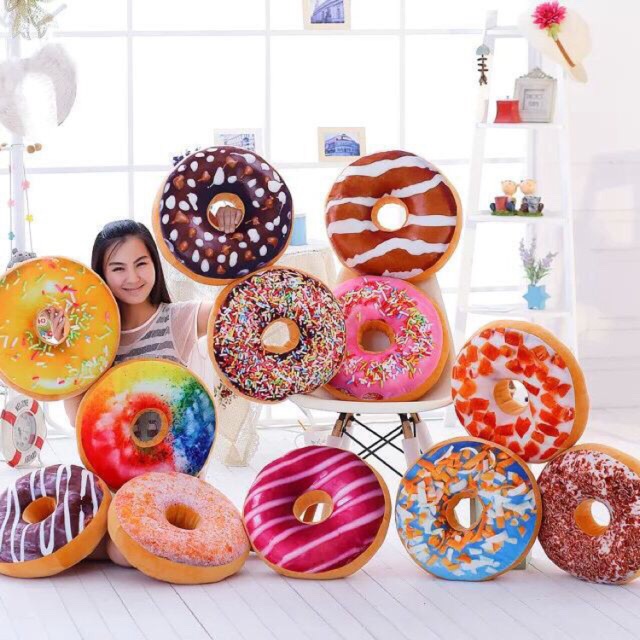 Vỏ gối hình bánh donut