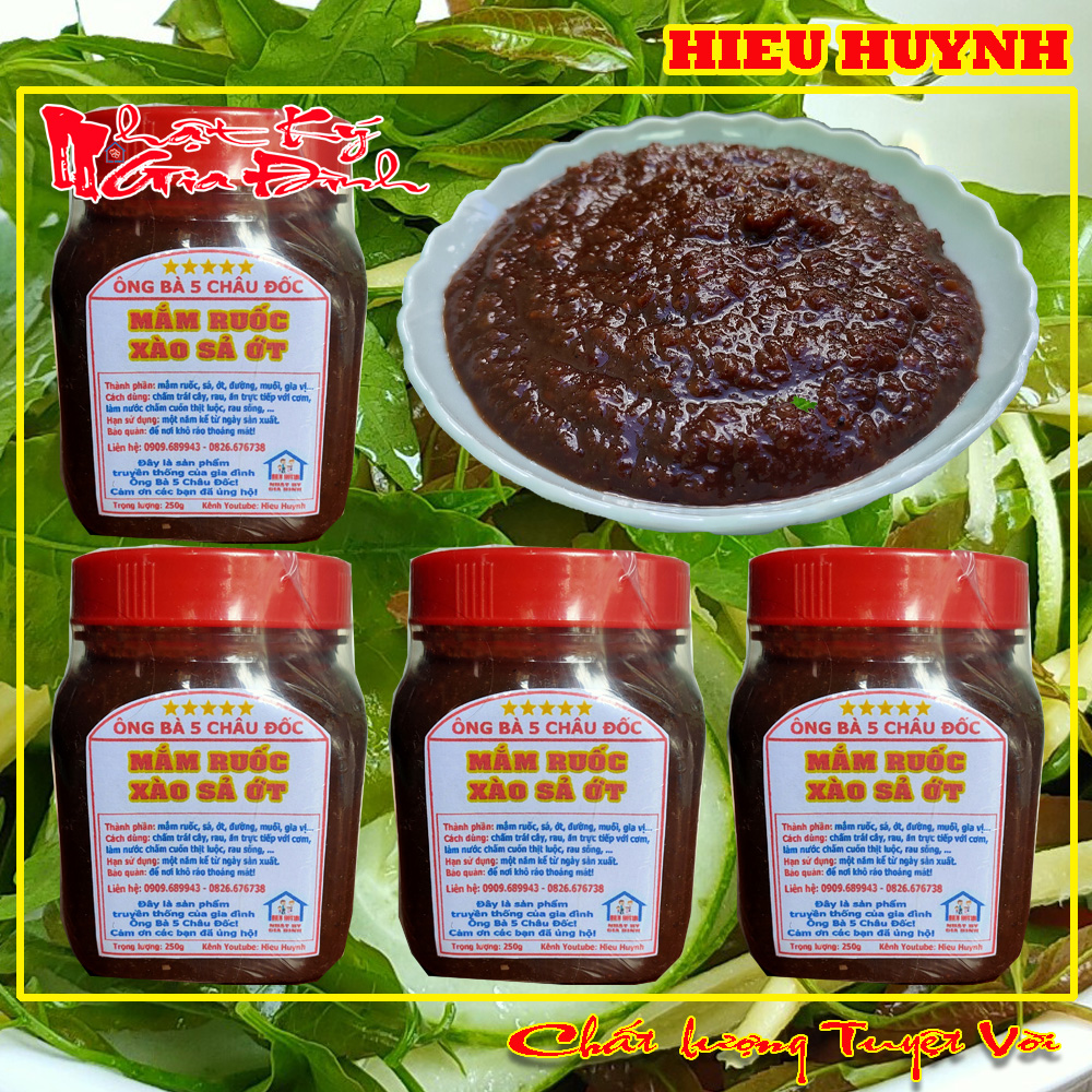 250gr Mắm Ruốc Xào sả Ớt Loại Đặc Biệt Thơm Ngon Chính Hiệu Của Ông Bà 5 Châu Đốc