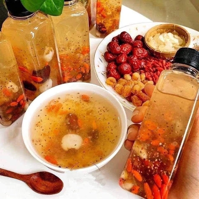 [HCM]Set Chè Tuyết Yến Dưỡng Nhan 13 vị Đông Trùng Hạ Thảo 500g