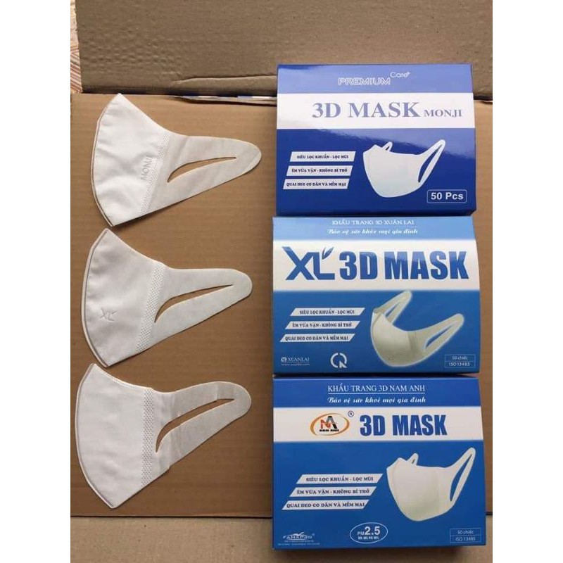 Bán lẻ túi 10 chiếc khẩu trang 3D mask các hãng