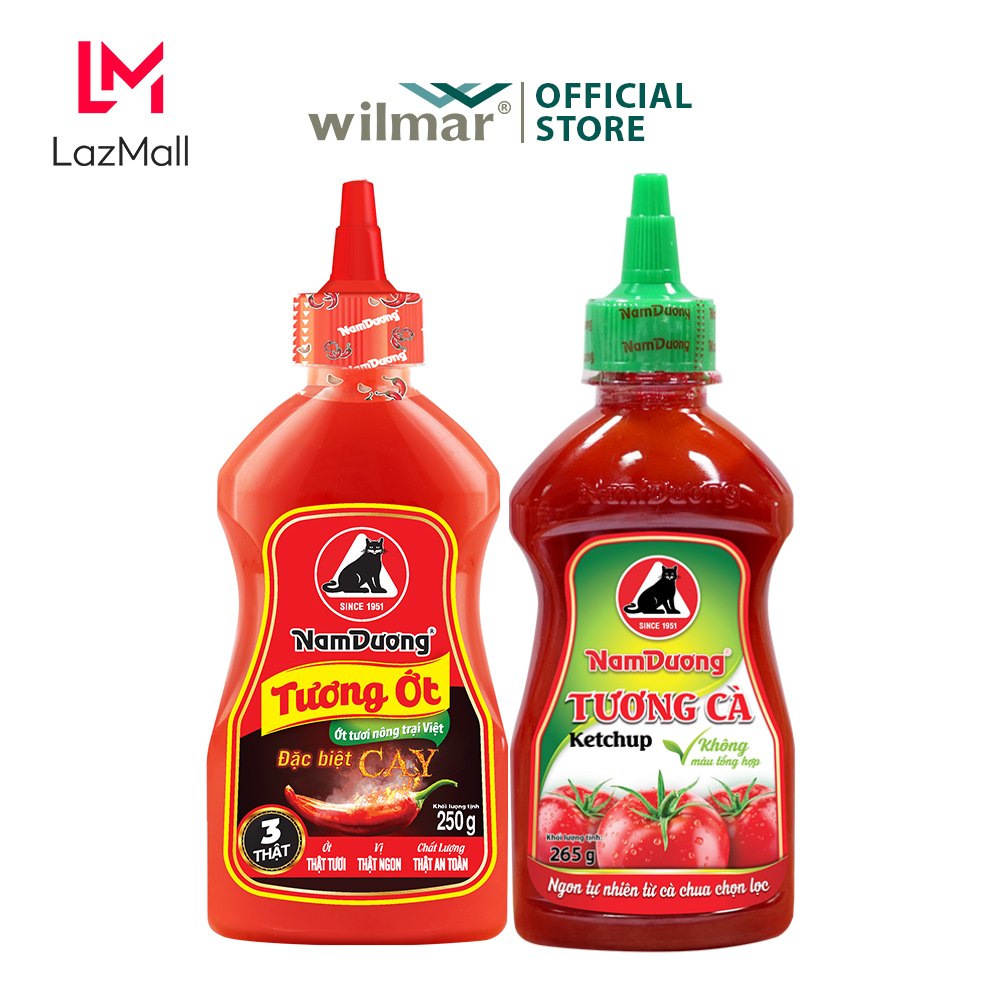 Combo tương ớt cay đặc biệt 250g và tương cà 265g nam dương