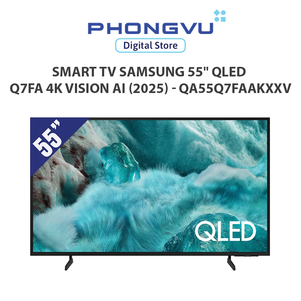 Smart TV Samsung 55" QLED Q7FA 4K Vision AI (2025) - QA55Q7FAAKXXV - Bảo hành 24 tháng
