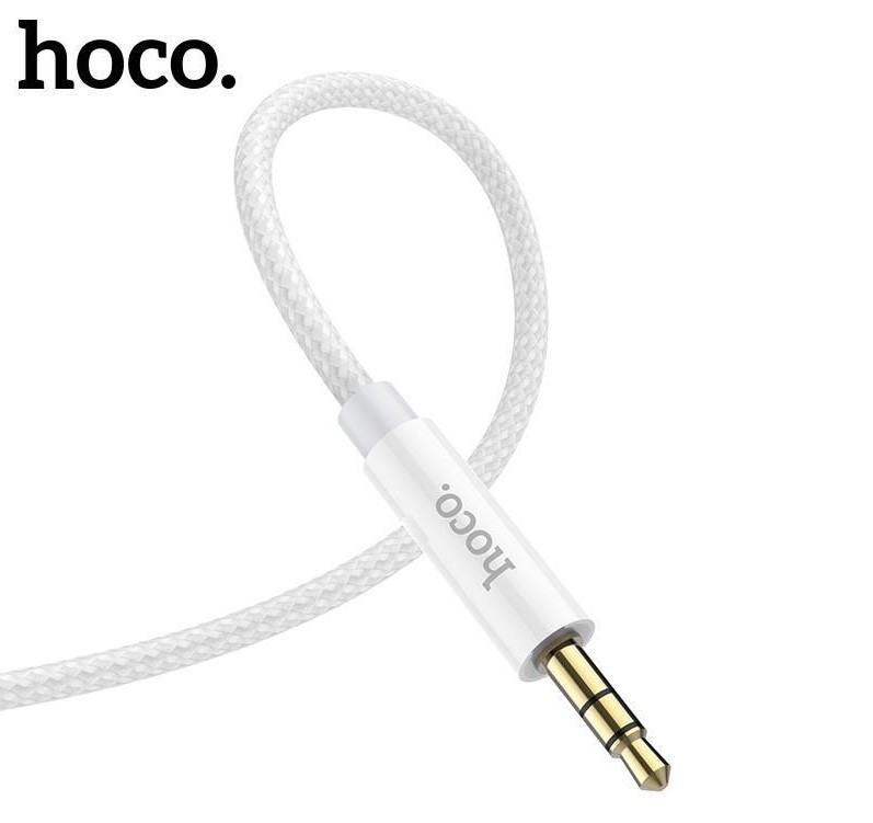 Hoco upa19 aux audio cable 3.5mm to 3.5mm , male-to-male live and recording line mobile phone car speaker