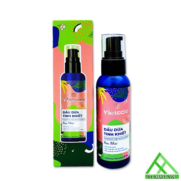 Dầu Dừa Tinh Khiết Vietcoco hương Hoa Nhài 90ml