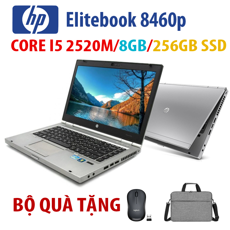 Laptop hp elitebook 8460p core i5 ram 8gb ssd 256gb vỏ nhôm nồi đồng cối đá cực kì chắc chắn