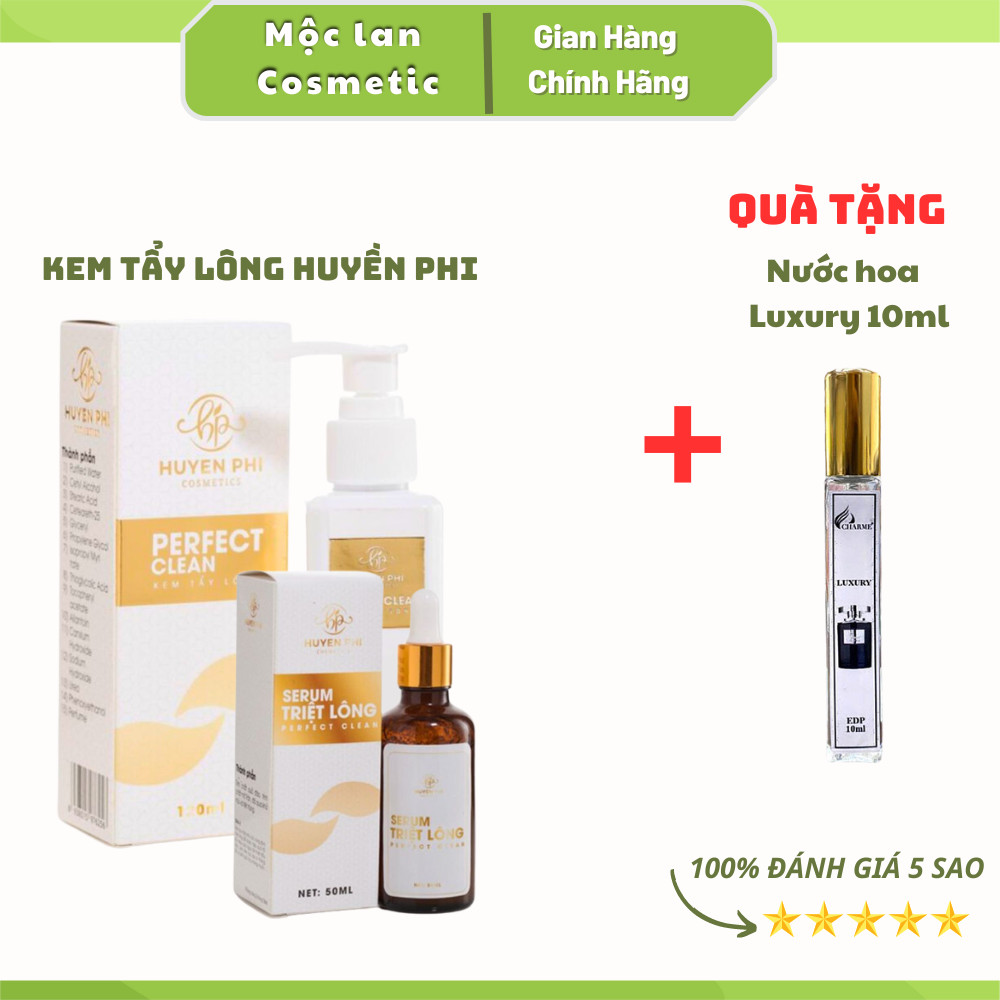 Combo kem tẩy lông Huyền Phi và serum ngừa hôi nách Inod Huyền Phi - Tặng thêm 1 serum triệt lông + tặng nước hoa