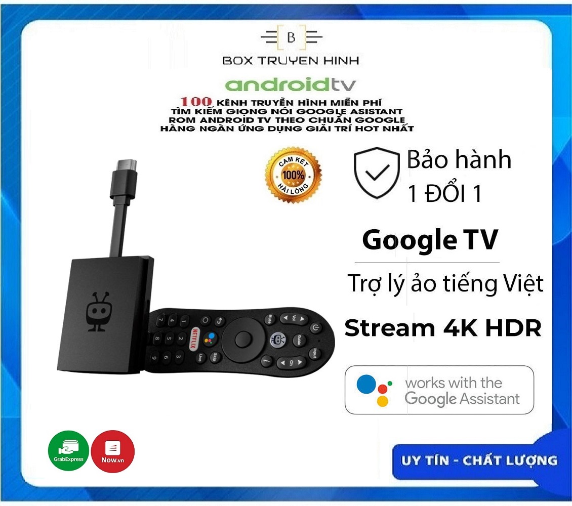 Android tv box tivo stream 4k android tv 10 google ce, netflix 4k, remote tìm kiếm giọng nói tiếng việt, nhập khẩu mỹ