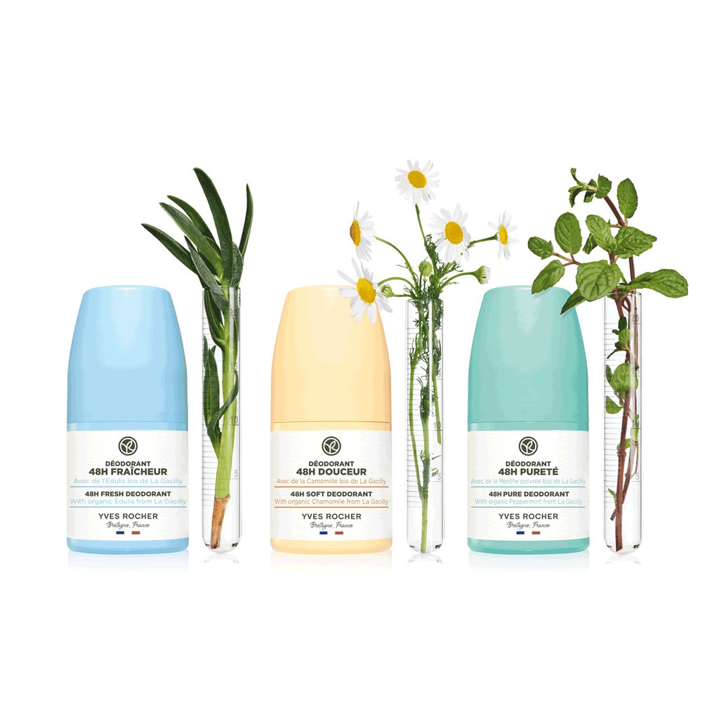 Mẫu mới Lăn Khử Mùi Yves Rocher Gentle Deodorant 48H 50ml