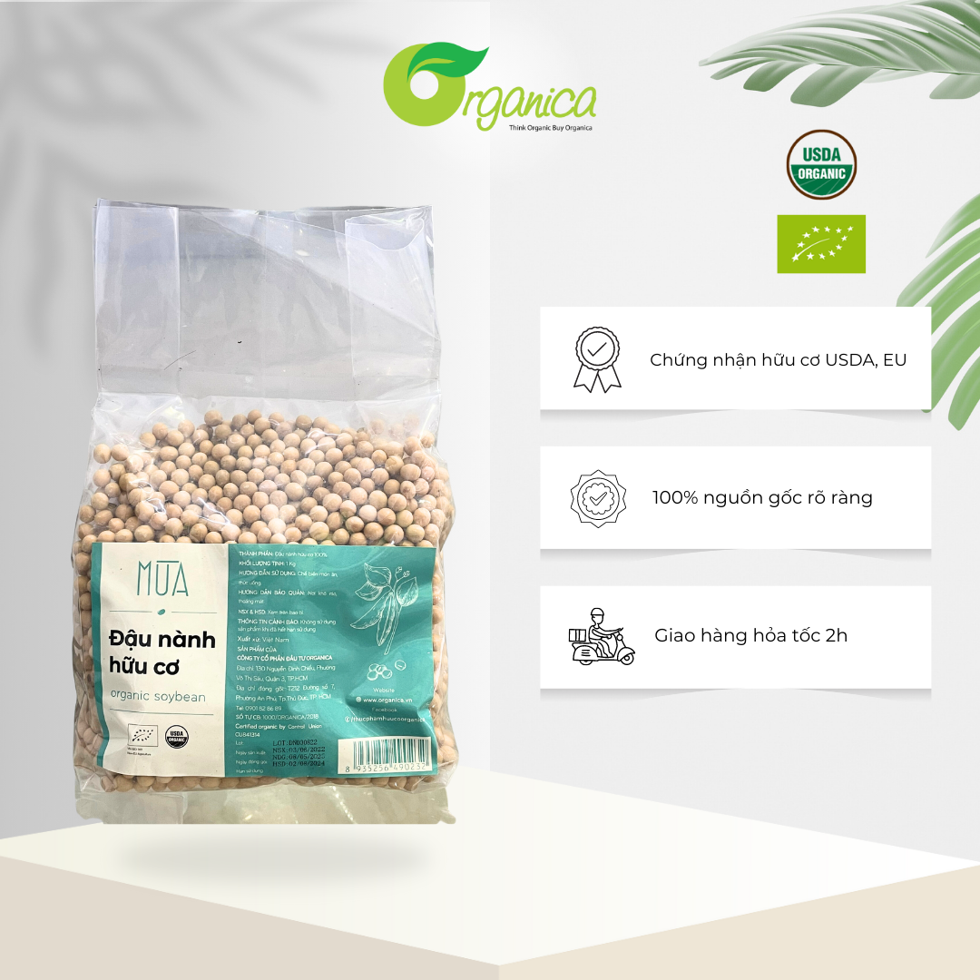 Đậu nành hữu cơ Mùa 1Kg