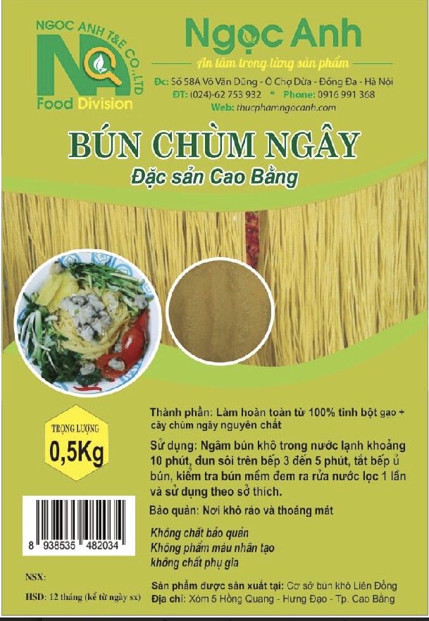 Bún chùm ngây - Bún khô Cao Bằng