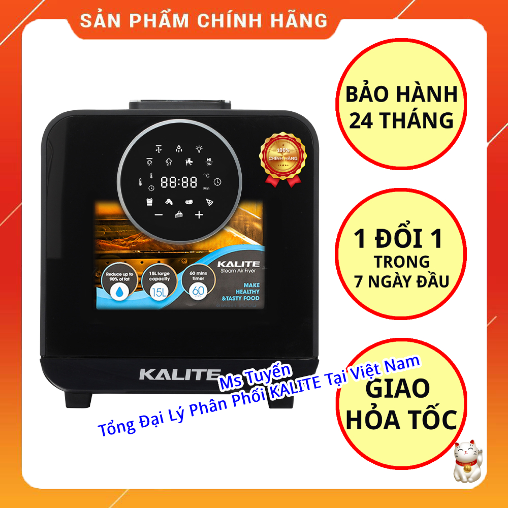 Nồi chiên hơi nước kalite steam star - bảo hành 24 tháng - dễ vệ sinh