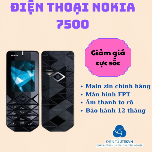 Điện thoại cổ Nokia 7500 main zin chính hãng, bảo hành 12 tháng